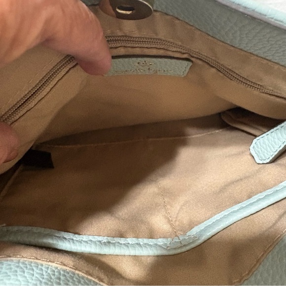 Nanette Lepore Shelia solid crossbody bag in light blue or mint green. - Picture 7 of 12